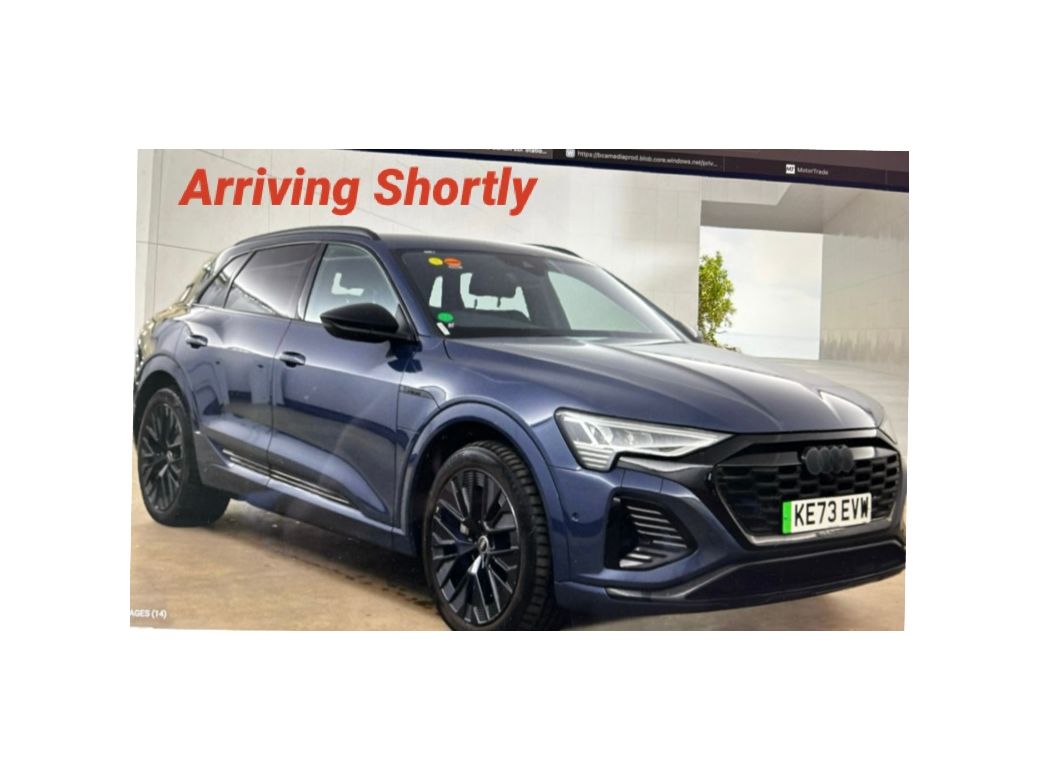 Image for 2024 Audi Q8 e-tron 55 Quattro S Line Black Edition - 505 km Range (402bhp), Black Leather, 21" Black Gloss Alloys, 360 Camera, Wireless Charger, CarPlay - First Reg in January 2024 - Trade in Price €59, 999
