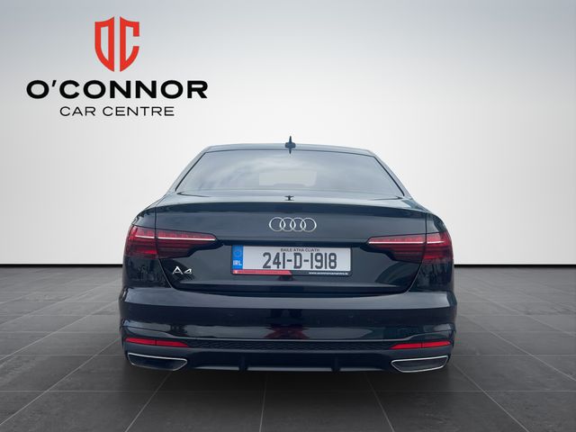 Image for 2024 Audi A4 Black suit, Audi badge and effortless diesel power — executive motoring never goes out of style.