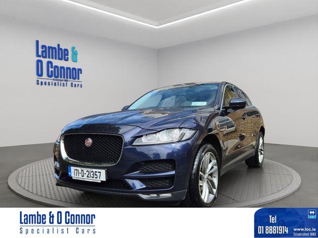 Image for 2017 Jaguar F-Pace 2.0 D AWD PRESTIGE AUTO * BLUE MET / CREAM LEATHER * PAN ROOF * SERVICE HISTORY * 