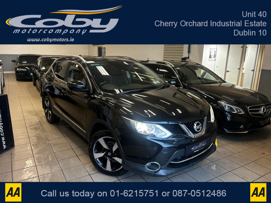 Image for 2017 Nissan Qashqai 1.5 Top Spec SV PREMIUM '17 5DR. NCT, Full Leather, Alloy Wheels, MFSW, Full Electrics, Reverse Cam, Parking Sensors, Cruise Control, Dual Climate Control, Sat Nav, Heated Seats, Luggage Cover and m