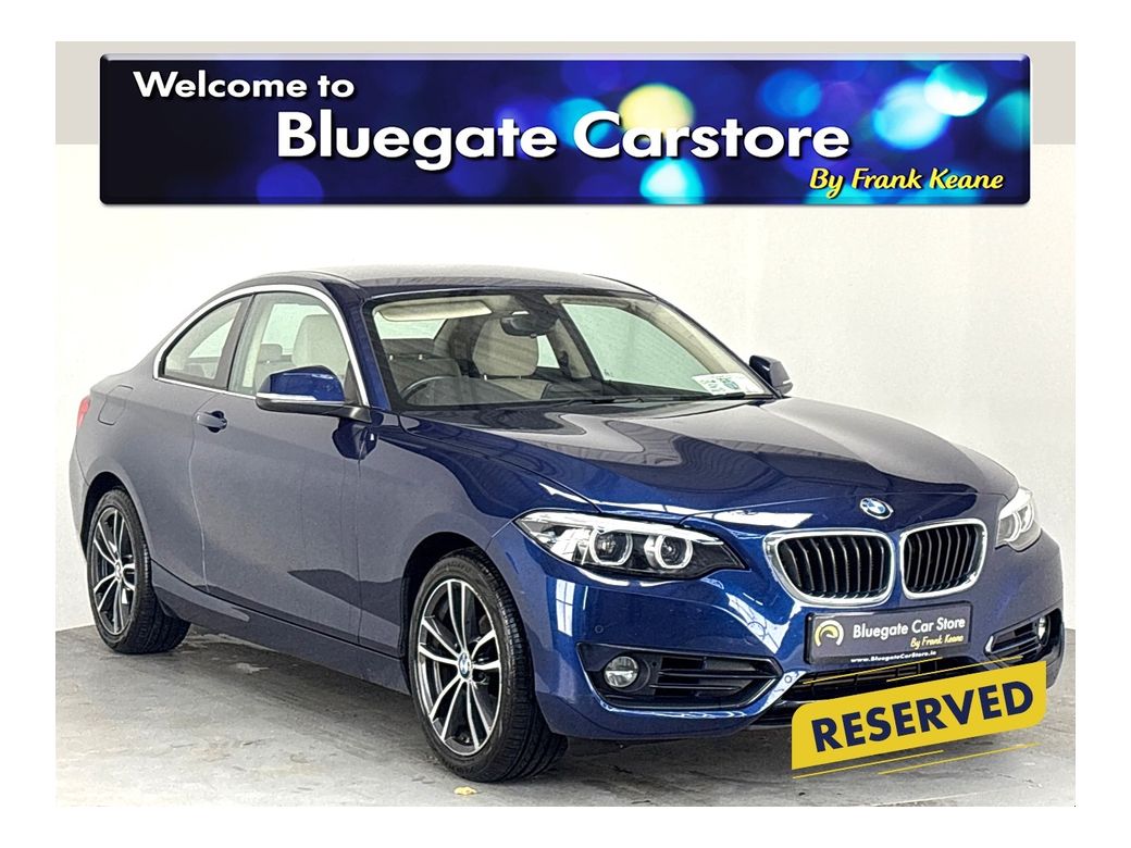 Image for 2019 BMW 2 Series 218I SPORT**Semi Digital Dash**Sat Navigation**Parking Sensors**Keyless Start**Cream Leather Interior**Multifunctional Steering Wheel**Air Conditioning**Automatic Headlights**Bluetooth Connection**