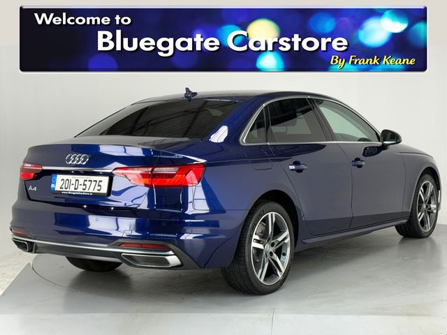 Image for 2020 Audi A4 LIMOUSINE 35 TDI 163BHP S-TRONIC SE**MULTIFUCTIONAL STEERING WHEEL**BLACK LEATHER INTERIOR**FRONT HEATED SEATS**BLUETOOTH**APPLE CARPLAY**REVERSE CAMERA**PARKING SENSORS**DRIVE SELECT MODES**