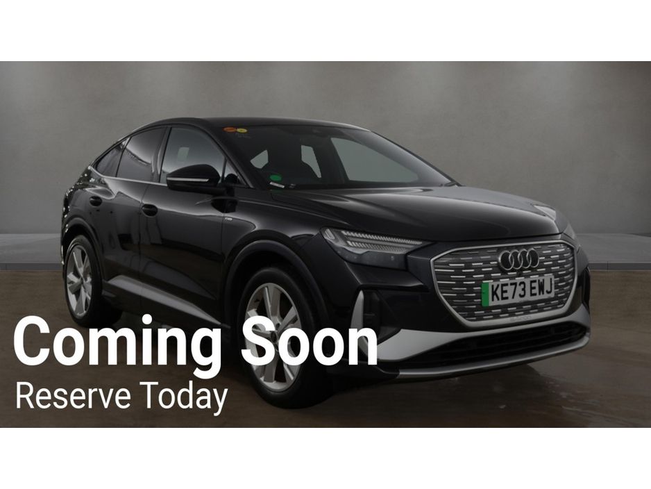 Image for 2024 Audi Q4 e-tron 45 SPORTBACK S LINE 282BHP AUTOMATIC **ONE OWNER / 20" ALLOYS / APPLE CARPLAY / ADAPTIVE CRUISE CONTROL / MATRIX LED HEADLIGHTS / HEATED FRONT SEATS / SONOS PREMIUM SOUND / SAT NAV / REVERSE CAMERA**