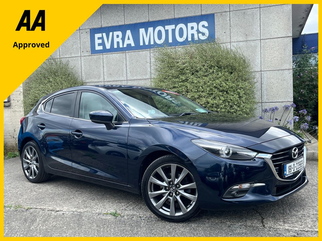 Image for 2018 Mazda Mazda3 GT 2.0 PETROL MANUAL //LOW MILES//MASSIVE SPEC//FULL LEATHER HEATED SEATS AND STEERING WHEEL//KEYLESS ENTRY//BOSE SOUND SYSTEM//SAT NAV//REVERSE CAMERA//HEAD UP DISPLAY//
