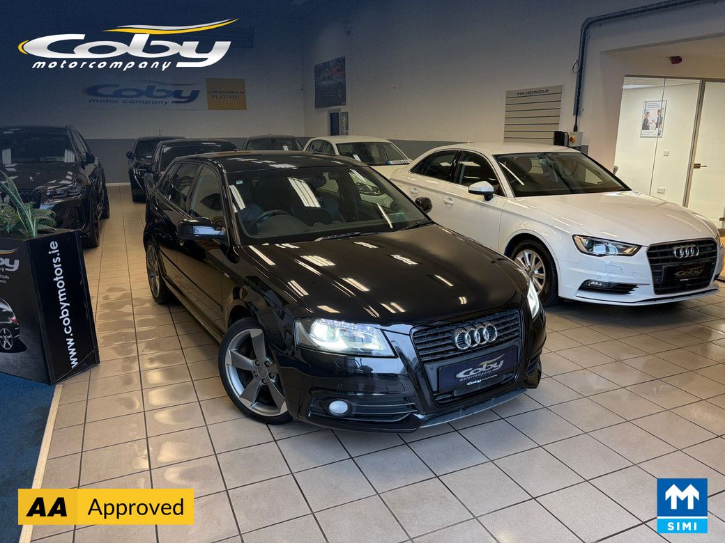 Image for 2013 Audi A3 1.4 S-line 5DR AUTO. New NCT Done Before Collection, Half Leather, Alloy Wheels, 2Keys, MFSW, Revers Camera, Parking Sensors, Dual Climate Control, Cruise Control, BT, Full Electrics, & more.