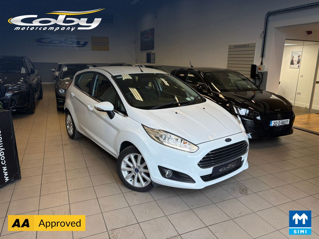 Image for 2017 Ford Fiesta MCA Titanium 1.25 60PS M5 4DR Irish Owned Car With NCT & Tax, Parking Sensor, CD Player, 2 Keys, Air Conditioning, Irish Radio, Service History, Folding Rear Seats, Alloy Wheels, and more.