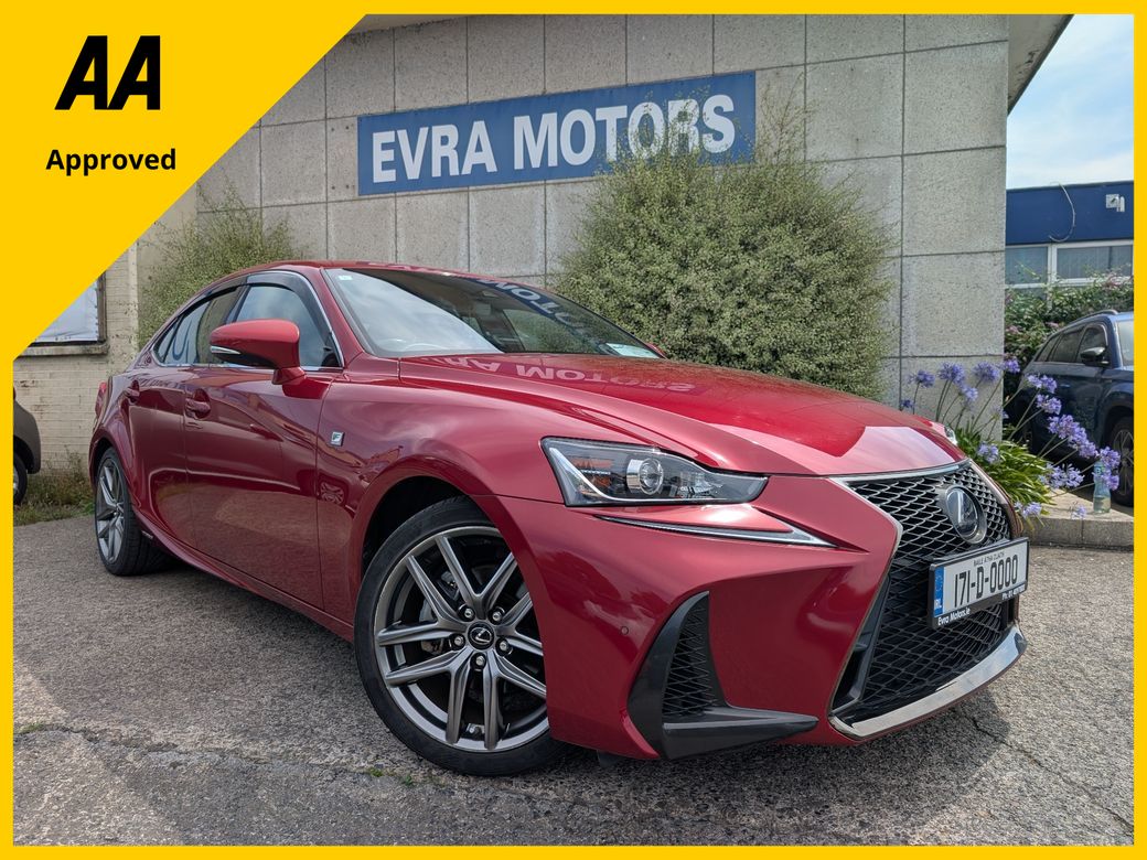Image for 2017 Lexus IS 300h F SPORT AUTOMATIC HYBRID 2.5 PETROL //LOW MILES//HALF RED LEATHER HEATED ELECTRIC SEATS//REVERSE CAMERA//ADAPTIVE CRUISE CONTROL//KEYLESS ENTRY//