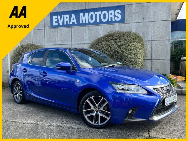 Image for 2016 Lexus CT 200h F-SPORT AUTOMATIC HYBRID 1.8 PETROL //LOW MILES//HIGH SPEC//SUNROOF//FULL ELECTRIC LEATHER SEATS//HEATED SEATS AND STEERING WHEEL//REVERSE CAMERA//KEYLESS ENTRY//