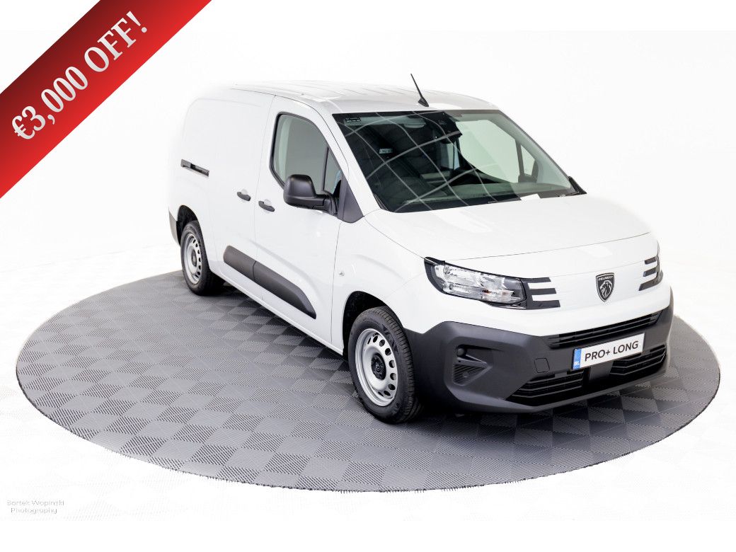 Image for 2026 Peugeot Partner **€3, 000 off** Pro Plus 1.5 Diesel 100HP 1000Kg LWB - €27, 990 inc vat
