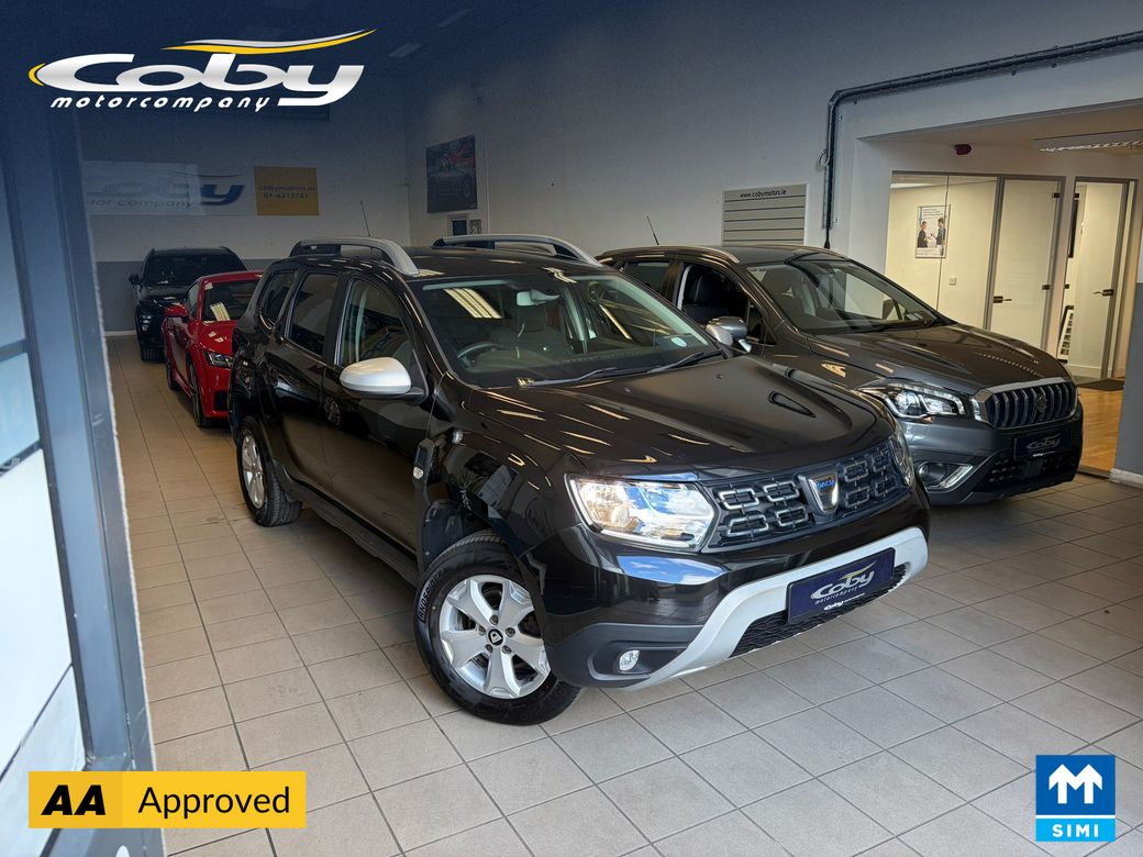 Image for 2019 Dacia Duster Comfort SCE 115 MY18 4DR. Irish Owned Car With NCT & Tax, Parking Sensor, Handsfree, 2 Keys, Air Conditioning, Irish Radio, Service History, Folding Rear Seats, Alloy Wheels, and more.