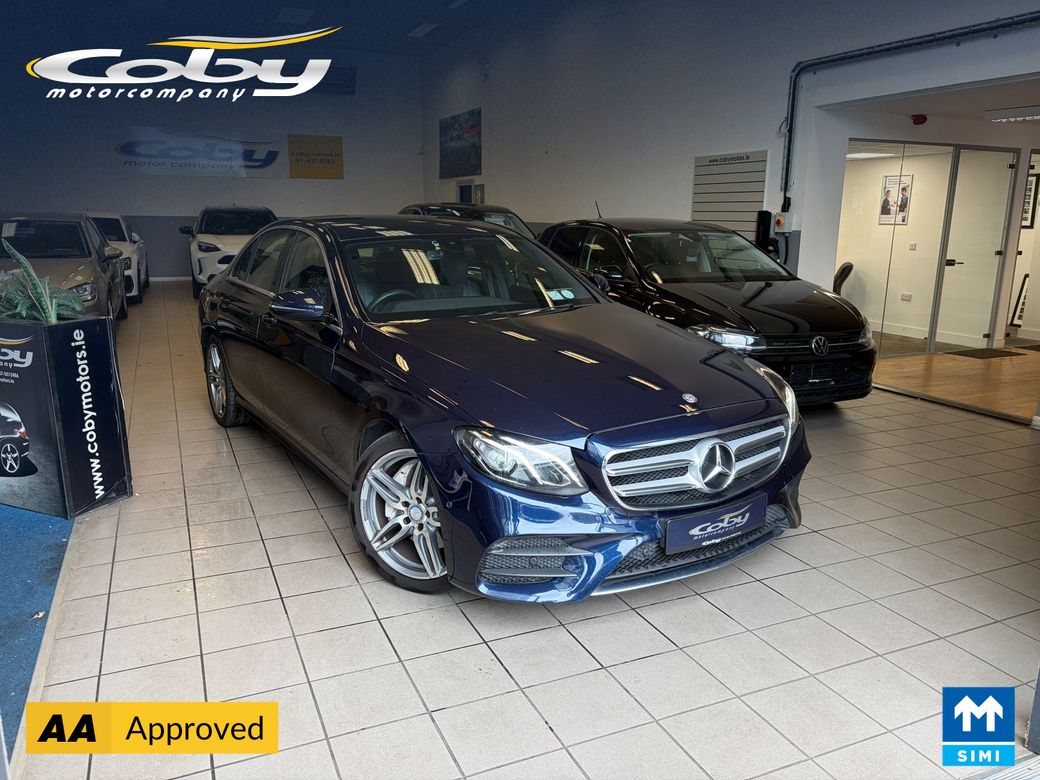 Image for 2017 Mercedes-Benz E Class E220 D AMG Line 4DR Auto. NCT & TAX, 2 Keys, Full Leather, Heated Seats, MFSW, Cruise Control, Dual Climate Control, Reverse Camera, Hands Free, Paddle Shift, Parking Sensors, Sat Nav, Full Electrics,