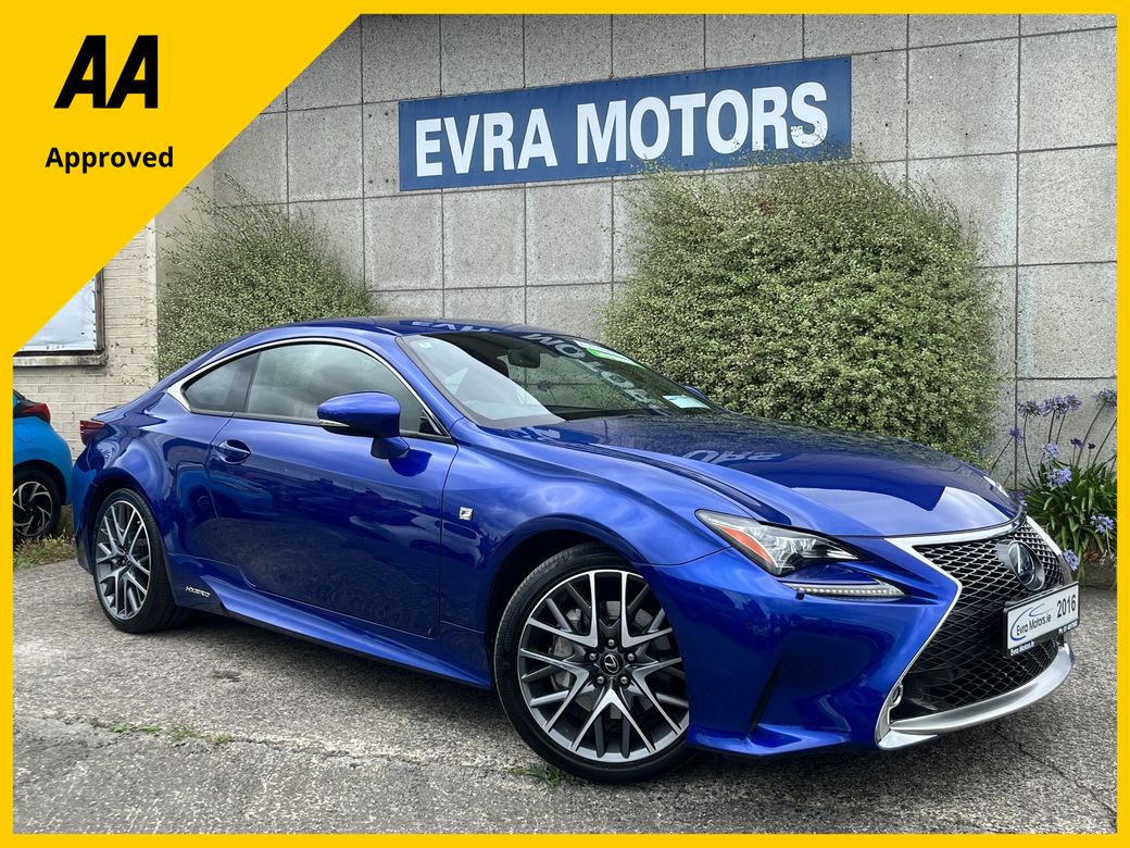 Image for 2016 Lexus RC 300h F SPORT AUTOMATIC HYBRID 2.5 PETROL //HIGH SPEC//LOW MILES//FULL RED LEATHER HEATED/COOLED ELECTRIC SEATS//REVERSE CAMERA//SUNROOF//HEATED STEERING WHEEL//KEYLESS ENTRY//ADAPTIVE CRUISE CONTROL//