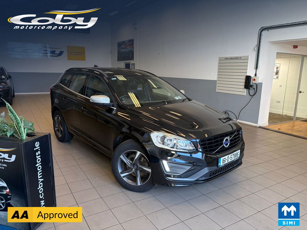 Image for 2016 Volvo XC60 2.0 D4 R-design NAV 190BHP 5DR AUTO. New NCT before collection, 2Keys, Alloy Wheels, Dual Climate Control, Sat Nav, Rear Parking Sensors, Cruise Control, Bluetooth, Half Leather, CD & more.