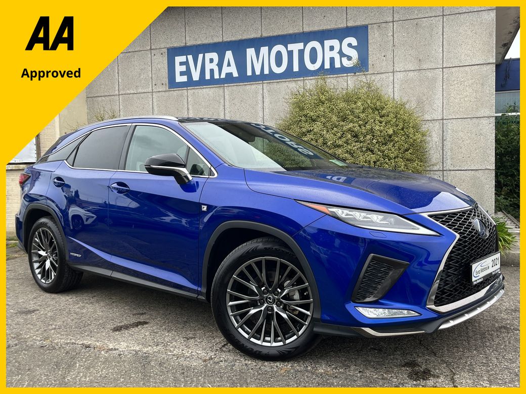 Image for 2021 Lexus RX450h F-SPORT 4WD AUTOMATIC HYBRID 3.5 PETROL //HIGH SPEC//LOW MILES//FULL LEATHER HEATED/COOLED ELECTRIC SEATS//PANORAMIC GLASS ROOF//KEYLESS ENTRY//REVERSE CAMERA//ADAPTIVE CRUISE CONTROL//