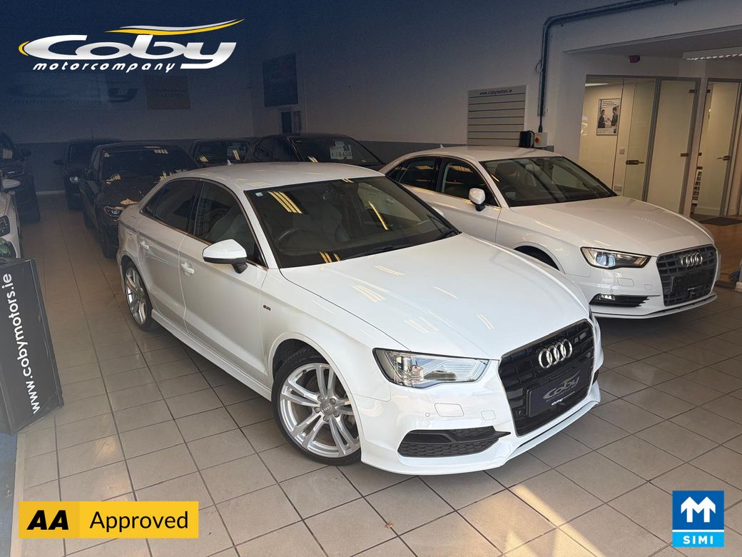 Image for 2015 Audi A3 Saloon S-Line AUDI A3 1.4 4DR AUTO. New NCT Done Before Collection, Alloy Wheels, 2Keys, MFSW, Revers Camera, Parking Sensors, Dual Climate Control, Cruise Control, Bluetooth, Paddle Shift, Full Electrics, &