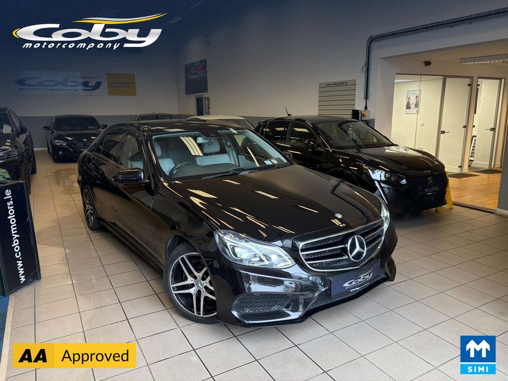 Image for 2015 Mercedes-Benz E Class 2.1 E220 Bluetec AMG Night ED 4DR Auto. NCT & Tax, Full Leather, Full Electrics, Sat Nav, Dual Climate Control, Heated Seats, Cruise Control, Revers Cam, Parking Sensors, Paddle Shift, BT & more.