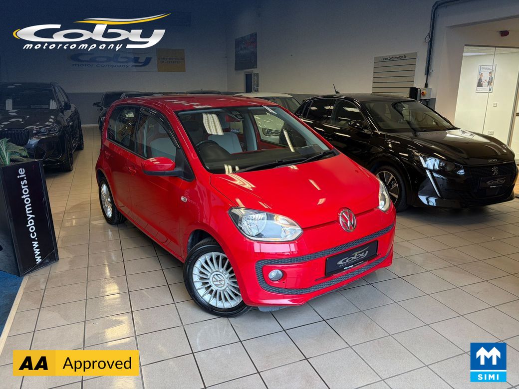 Image for 2014 Volkswagen up! 1.0 AUTO 5DR. New NCT done before collection, Half Leather, Heated Seats, Parking Sensors, AUX, Central Locking, Radio, CD Player, Air Conditioning, Luggage Cover, Electric Front Windows and more.