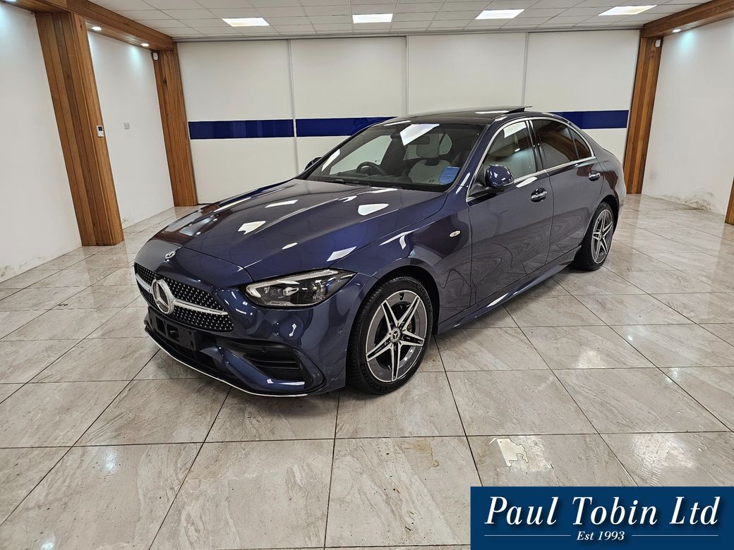 Image for 2025 Mercedes-Benz C Class BLUE WITH CREAM // PREMIUM C300E