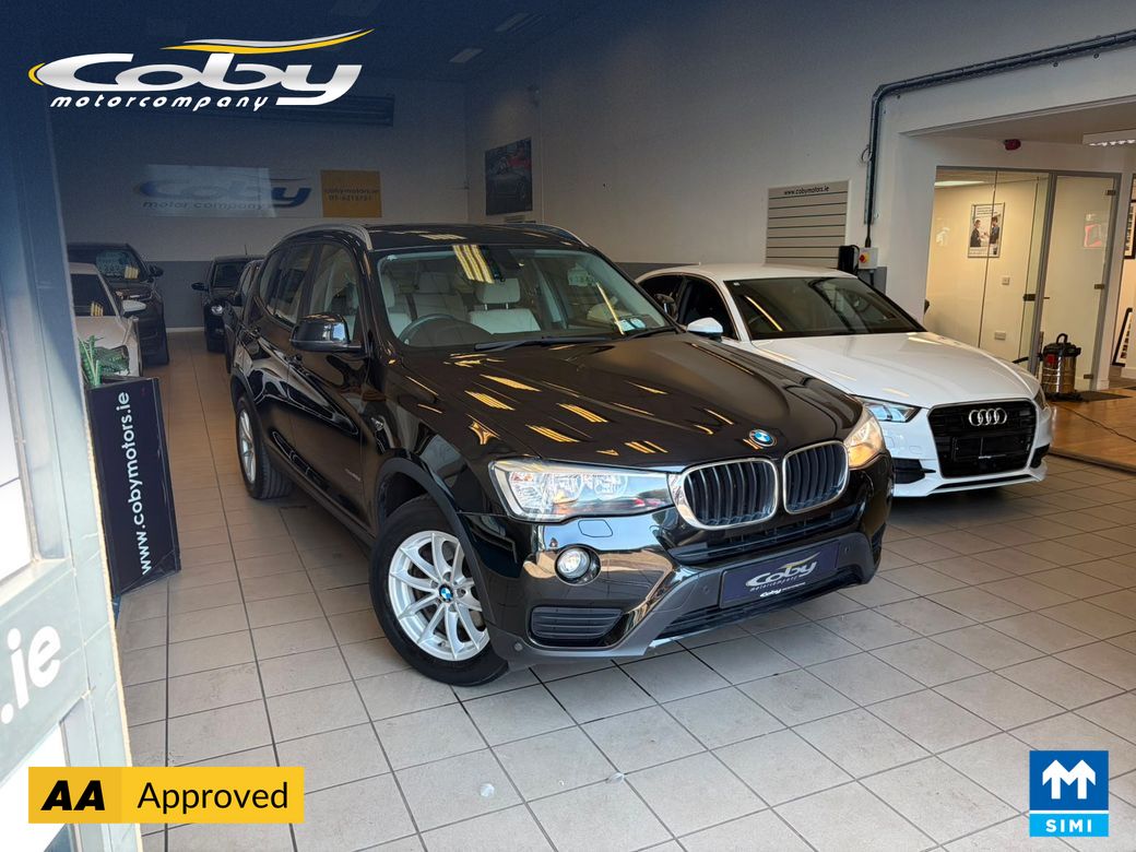 Image for 2016 BMW X3 5DR AUTO SDRIVE 18D NCT, Pan Roof, Full Leather, 2 Keys, Alloy Wheels, Bluetooth, MFSW, Heated Seats, Cruise Control, Dual Climate Control, Sat Nav, Parking sensors, Motorised Tailgate and more.