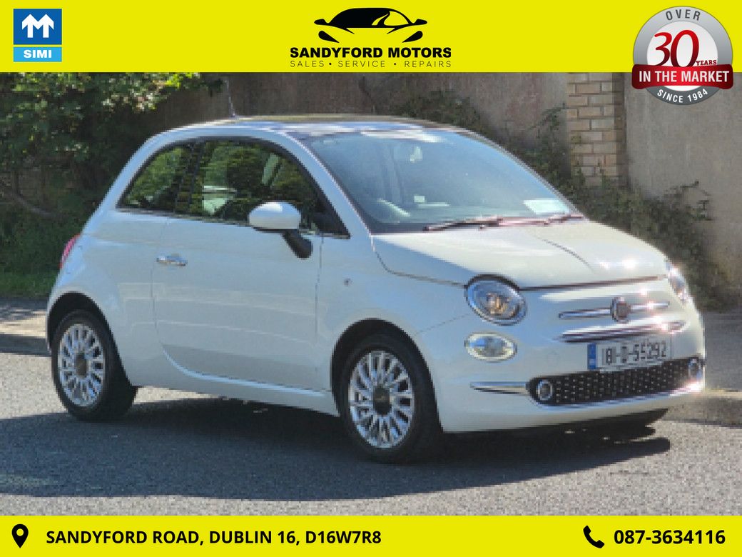 Image for 2018 Fiat 500 1.2 Lounge with SUNROOF 69BHP 3DR