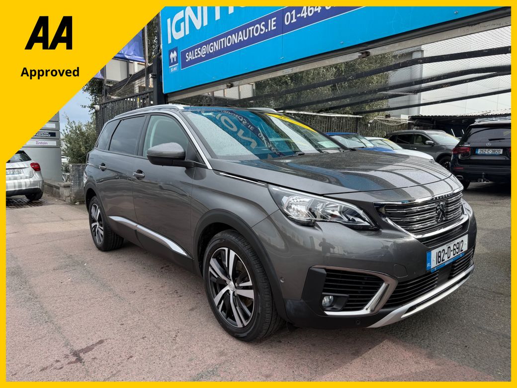 Image for 2018 Peugeot 5008 7 SEATER, 1 OWNER, ONLY 54K MILES, ALLURE MODEL, 1.2 PETROL 130BHP, NEW NCT, WARRANTY, AA APPROVED