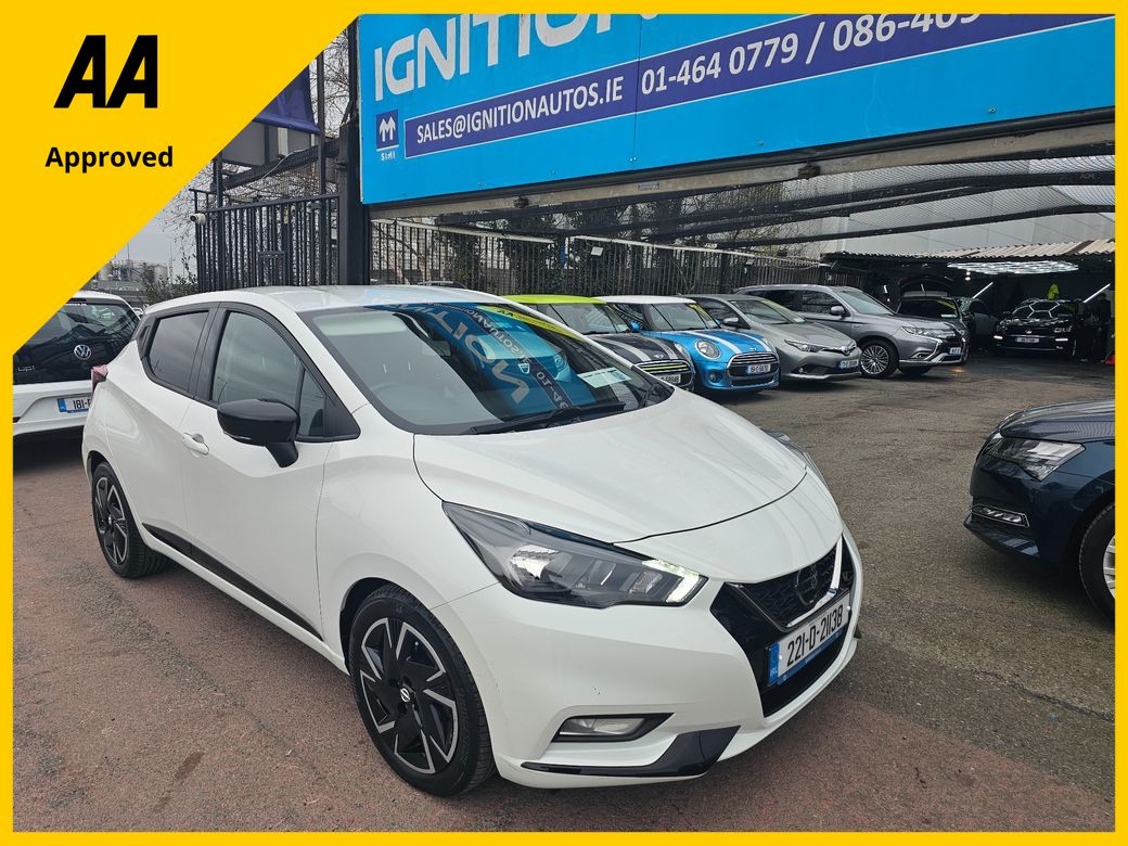 Image for 2022 Nissan Micra 1.0 N-DESIGN BLACK, AUTO GEARBOX, IRISH 1 OWNER CAR WITH 3 NISSAN SERVICES, AA APPROVED, 5 STAR REVIEWS. 