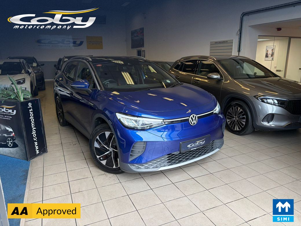 Image for 2021 Volkswagen ID.4 PRO 150 KW Life 77KWH 204HP 5DR Auto ELECTRIC. 2Keys, 1/2 Leather, Full Electrics, Sat Nav, Dual Climate Control, Mirror Link, Heated Seats, Cruise Control, Revers Cam, Parking Sensors, & more.