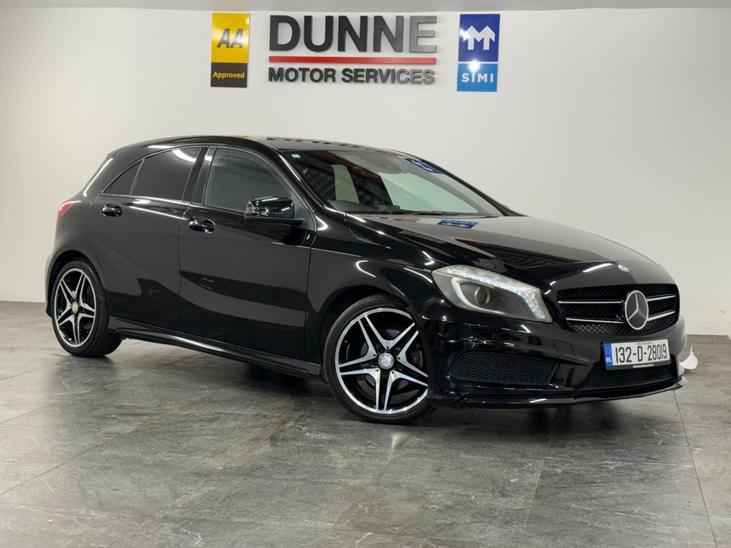 Image for 2013 Mercedes-Benz A 180 **AMG **CRUISE CONTROL **REVERSING CAMERA **ELECTRIC MEMORY SEATS **FRONT AND REAR PARKING SENSORS **HALF LEATHER HALF ALCANTARA BUCKET SEATS **MULTI FUNCTION STEERING WHEEL **MULTI FUNCTION CENTRE