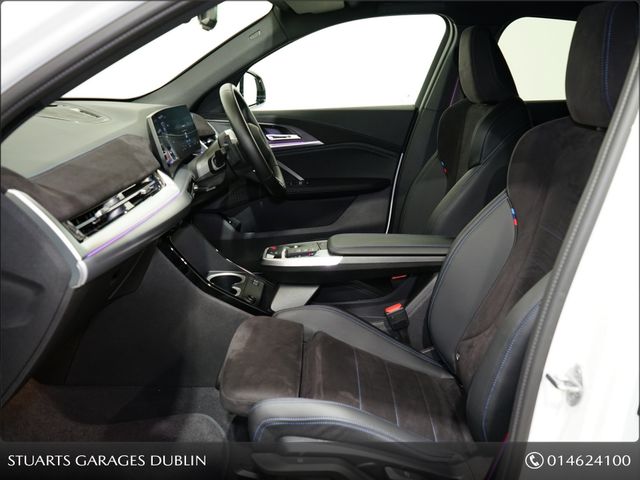 Image for 2024 BMW iX2 IX2 M-SPORT eDRIVE20 M-SPORT PRO: ALPINE WHITE WITH LEATHER AND ALCANTARA INTERIOR, COMFORT ACCESS, HEATED SEATS, FOLDING MIRRORS, PARKING ASSISTANT, 