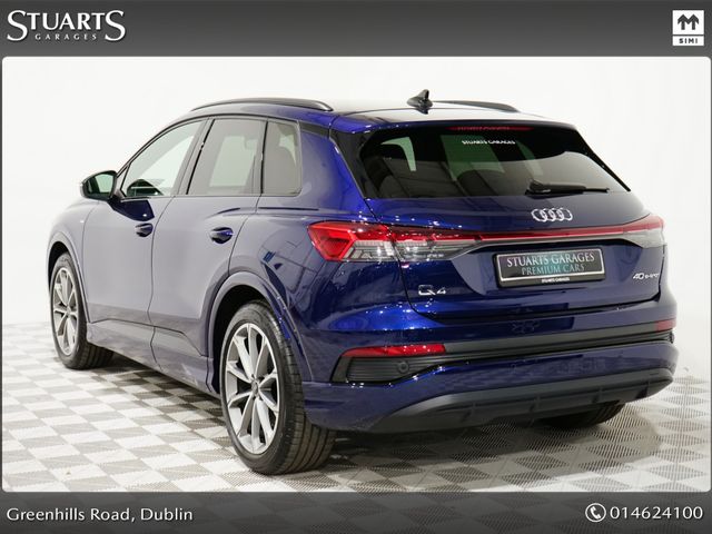 Image for 2024 Audi Q4 e-tron Q4 E-TRON 45 EDITION 1 S/LINE TECH PACK: NAVARRA BLUE METALLIC WITH FULL BLACK LEATHER, 20” ALLOYS, POWER CLOSING BOOT, HEADS UP DISPLAY