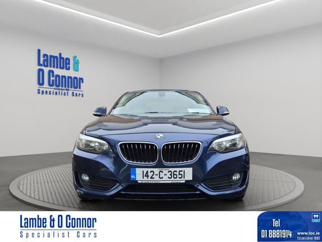 Image for 2014 BMW 2 Series 218D SE COUPE * BLUE MET / CREAM LEATHER * VERY LOW KMS * BMW SERVICE HISTORY * BEST AVAILABLE * 