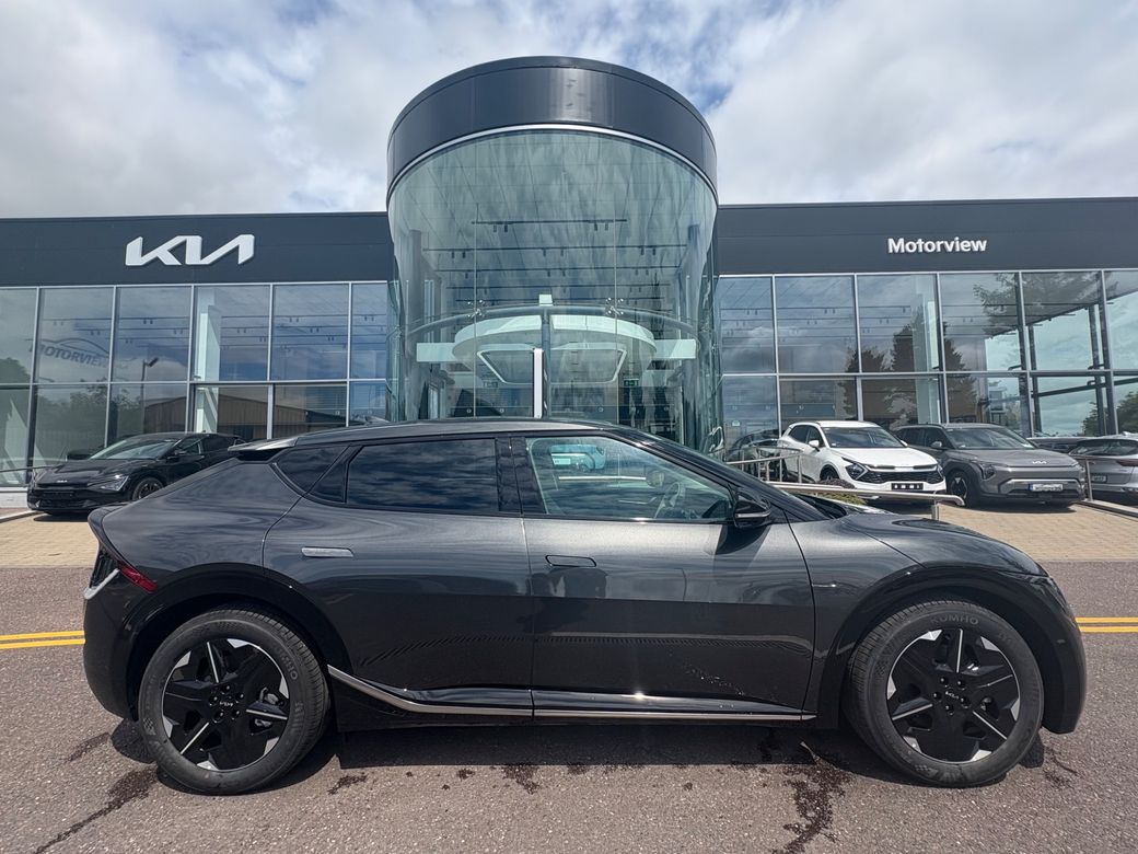 Image for 2025 Kia EV6 0% Finance & PCP, NEW MODEL WITH LONGER RANGE EV6 Aerodynamic side details, New rear signature LED taillights, New high-impact alloy wheels, Completely redesigned steering wheel, biometric technology