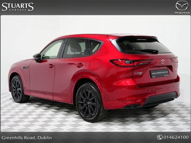 Image for 2025 Mazda CX-60 *HOMURA PLUS PHEV 327ps 8AT AWD*HOMURA PLUS*DRIVERS ASSISTANCE PACK, CONVENIENCE PACK AND PANORAMIC SUNROOF, SOUL RED CRYSTAL WITH BLACK LEATHER*