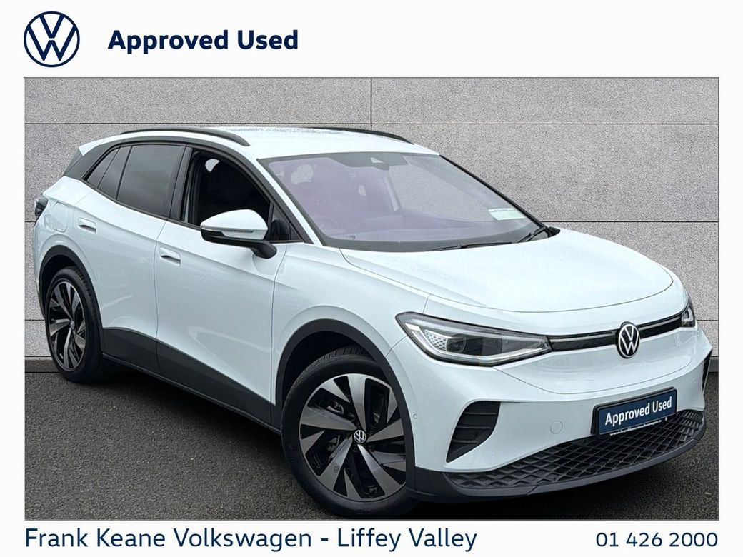 Image for 2025 Volkswagen ID.4 77KWH PRO PLUS 286BHP *GLACIER WHTE* *DRAMMEN ALLOYS* *FLORENCE BROWN ART VELOUR* *LONGER RANGE* *ELECTRIC TAILGATE* *IQ HEADLIGHTS* *REAR VIEW CAMERA* *PCP AVAILABLE* *BATTERY CERTIFIED*