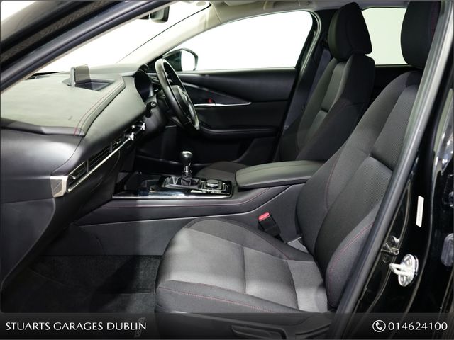 Image for 2022 Mazda CX-30 M Hybrid (122PS) HOMURA 2.0 PETROL* KEYLESS, HEADS UP, NAV, TRAFFIC SIGN RECOGNITION, REAR CAMERA, ADAP CRUISE, LANE DEPARTURE, HEATED SEATS, DUAL CLIMATE, BLIND SPOT DETECTION, PRIVACY 