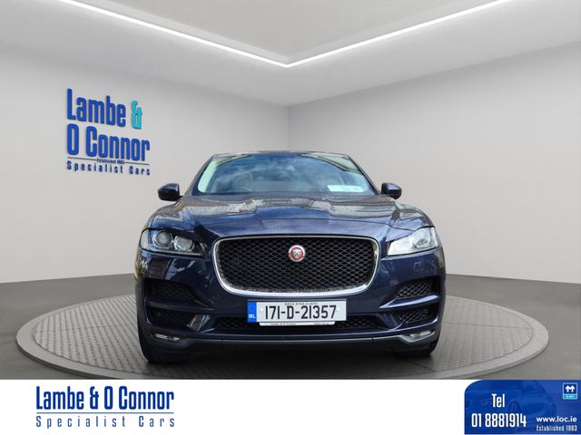 Image for 2017 Jaguar F-Pace 2.0 D AWD PRESTIGE AUTO * BLUE MET / CREAM LEATHER * PAN ROOF * SERVICE HISTORY * 