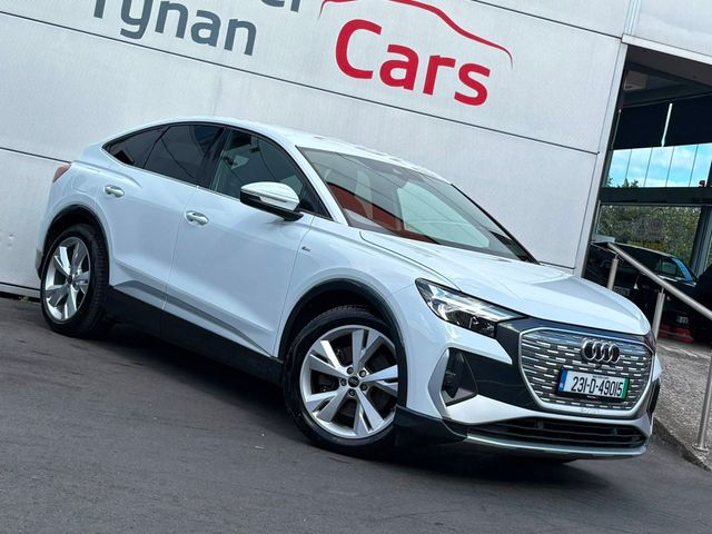 Image for 2023 Audi Q4 e-tron 40 S Line Sportback, 82kwh, 20" Alloys, Car Play, Electric Tailgate, 1/2 Leather - First Reg in June 2023 - Trade in Price €33, 444