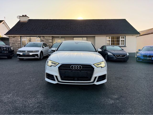 Image for 2017 Audi A3 1.4 TFSI S LINE PRO EDITION PETROL AUTOMATIC // VIRTUAL DASH // HALF LEATHER // PARK ASSIST W/ REVERSING CAMERA // FACTORY BLACK EDITION // FLAT BOTTOM STEERING WHEEL // UPGRADED AUDI SPORT ALLOYS