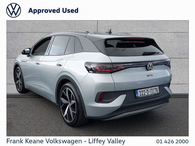 Image for 2022 Volkswagen ID.4 77KWH GTX BUSINESS 299BHP *DUAL MOTOR* *PCP FINANCE AVAILABLE* *SCALE SILVER* *IQ HEADLIGHTS* *LONG RANGE* *IQ LIGHTS* *AMBIANT LIGHTING* *HEATED SEATS* *REAR VIEW CAMERA*