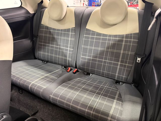 Image for 2018 Fiat 500 **LOUNGE MODEL**PAN ROOF **TOUCHSCREEN MEDIA UNIT**15"" POLISHED SILVER ALLOY WHEELS**1.2 PETROL**CREAM LEATHER&GREY CLOTH TWO TONE UPHOLSTERY**WARRANTY**FINANCE**