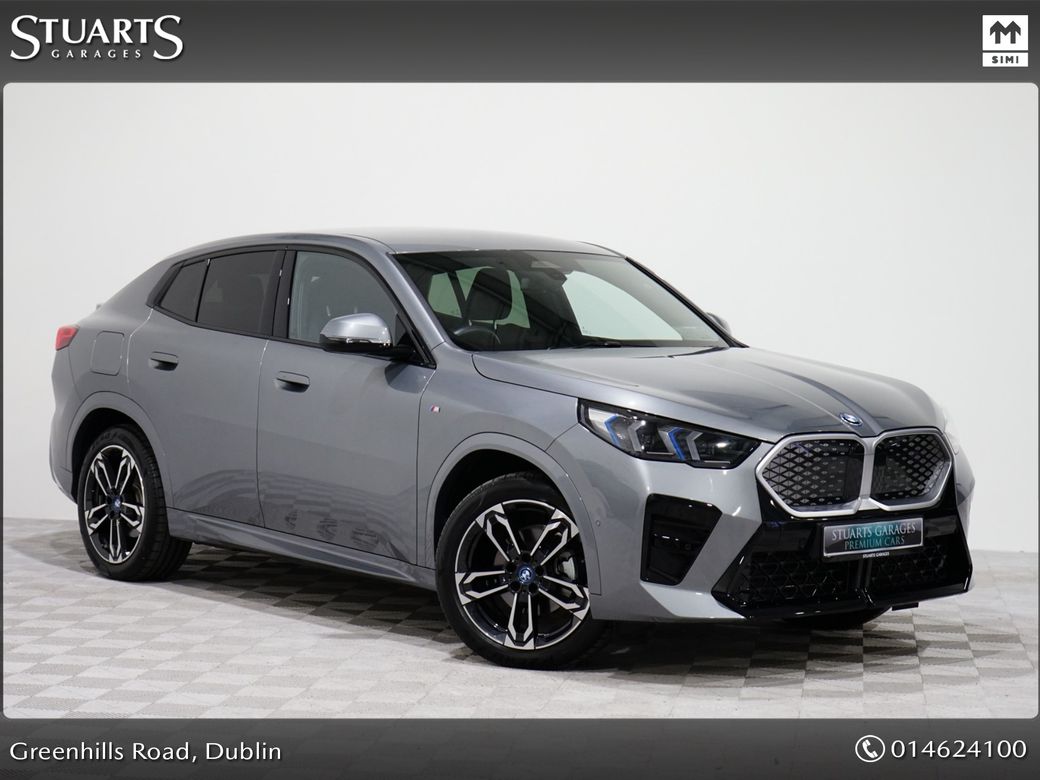 Image for 2024 BMW iX2 **TECH PACK** IX2 M-SPORT FINISHED IN SKYSCRAPER GREY METALLIC, LEATHER AND ALCANTARA INTERIOR, HEATED SEATS, FOLDING MIRRORS, 