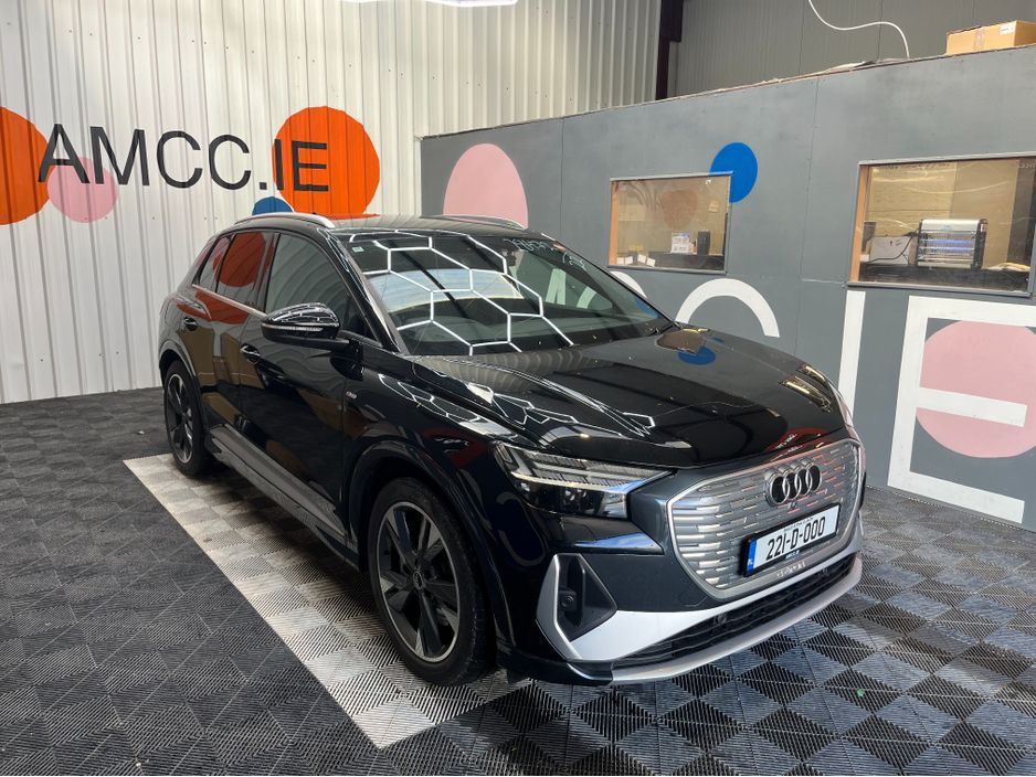 Image for 2022 Audi Q4 e-tron €31950 2022 AUDI Q4 E-TRON 40 S-LINE AUTOMATI / CRUISE CONTROL / 360° CAMERA / ELECTRIC MEMORY & HEATED SEATS / PADDLE SHIFTERS / AMBIENT LIGHTS / APPLE CARPLAY AND MORE