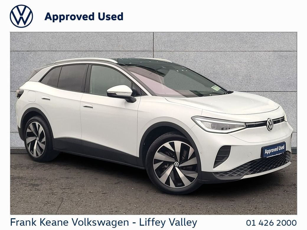 Image for 2024 Volkswagen ID.4 77KWH PRO PLUS 286BHP *PANORAMIC GLASS ROOF* *DRAMMEN ALLOYS* *GLACIER WHITE* *LONGER RANGE* *ELECTRIC TAILGATE* *IQ HEADLIGHTS* *REAR VIEW CAMERA* *PCP AVAILABLE FROM €372PM* *BATTERY CERTIFIED*
