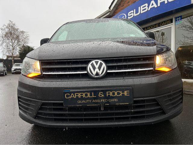 Image for 2020 Volkswagen Caddy LWB {Maxi-6-Door} in Black + Alloys - Rear Panelling Shelving & Bulk Head - CVRT 06-'26 - Fully Serviced with Warranty - Trade-in Welcome -