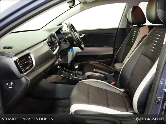Image for 2025 Kia Stonic **K3 1.0T AUTOMATIC** SMOKE BLUE METALLIC WITH HALF LEATHER INTERIOR - REVERSE CAMERA, SATELLITE NAVIGATION, PARKING SENSORS, DIAMOND CUT ALLOY WHEELS