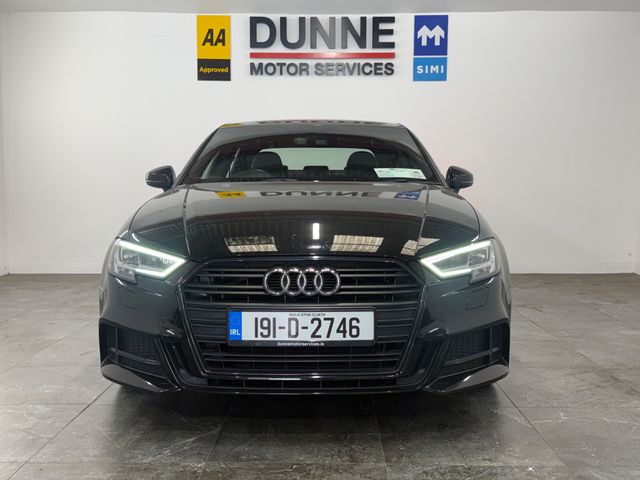 Image for 2019 Audi A3 Saloon **S-LINE **DYNAMIC EDITION**35 TFSI**IRISH CAR**AUDI SERVICE HISTORY**18"DIAMOND CUT ALLOYS**S-LINE HALF LEATHER SEATS**S-LINE FLAT BOTTOM STEERING WHEEL**PERFORATED MULTIFUNCTION STEERING WHEEL*2KEYS