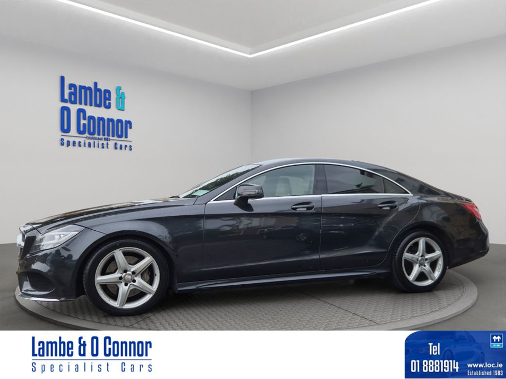 Image for 2016 Mercedes-Benz CLS Class 350 D AMG SPORT * 	MAGNETITE BLACK METALIC / BEIGE LEATHER * SAT NAV *18" AMG WHEELS * HEATED SEATS * REVERSE CAMERA * 