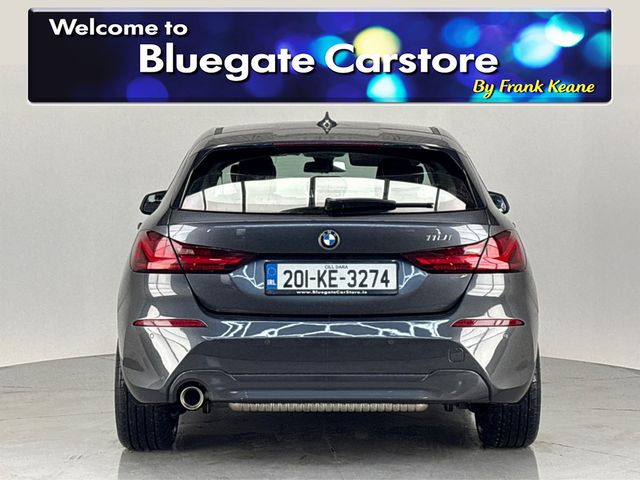 Image for 2020 BMW 1 Series 118i *New 19" Alloys*Surround Parking Sensors*Multimedia Touchscreen Infotainment System*Sat-Nav*Cruise Control*Automatic Headlights*Drive Select Modes*NEW: 19” Gloss Black Alloy Wheels*