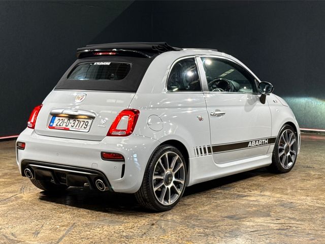 Image for 2022 Abarth 595c CABRIOLET "TURISMO" EDITION - PADDLE SHIFT AUTO 1.4L TURBO - ELECTRIC FOLDING SOFT-TOP - BESPOKE BLACK LEATHER UPHOLSTERY - TWO TONE COLOUR SCHEME - 17" ALLOY WHEELS