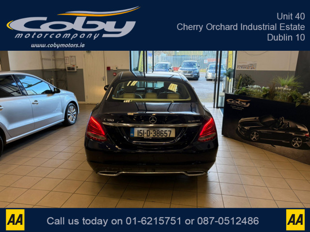 Image for 2015 Mercedes-Benz C Class 180 BLUETEC EXCLUSIVE AUTO 4DR. New NCT before collection, Tax, Full Leather, Reverse Camera, Dual Climate Control, MFSW, 2 Keys, Cruise Control, Full Electrics, BT, CD Player, Hands Free, and more.